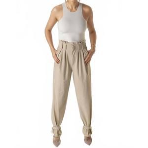 NEW FOREPLAY GOLF paperbag waist golf pants in khaki
